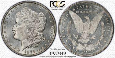 1878-S $1 VAM 57, Long Arrow Shaft MS61