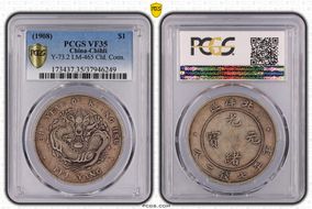 (1908)34 $1 LM-465 Cld. Conn. VF35