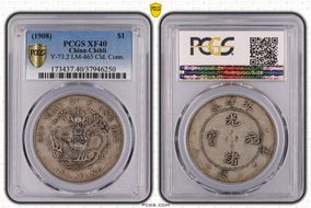 (1908)34 $1 LM-465 Cld. Conn. XF40