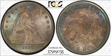 1859 $1 MS66+