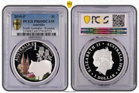 2010-P $1 South Australia - Wombat PR69DCAM