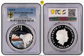 2010-P $1 NSW-Koala Colorized PR69DCAM