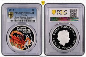 2014 $1 Spider Hunting Scorpion PR70DCAM