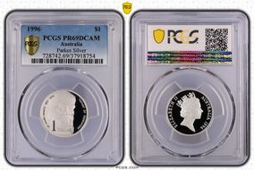 1996 $1 Parkes Ag PR69DCAM