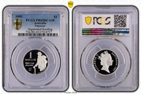 1995 $1 Paterson Ag Segmented Reeding PR69DCAM