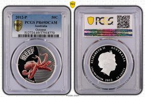 2012-P 50C Octopus - Colorized Australian Sea Life, The Reef PR69DCAM