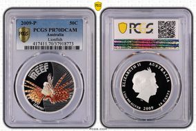 2009-P 50C Lionfish - Colorized Australian Sea Life, The Reef PR70DCAM