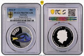 2012-P 50C Surgeonfish - Colorized Australian Sea Life, The Reef PR67DCAM