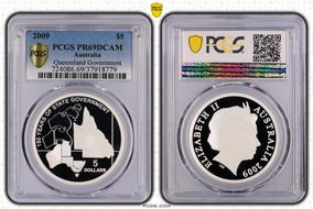 2009 $5 Queensland Government PR69DCAM