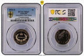 2016-S $1 Australia's First Mints Counterstamp MS67