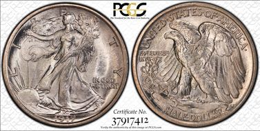1917-D 50C Reverse MS66