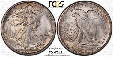 1917-S 50C Reverse MS66+