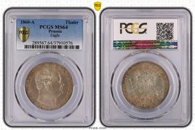 1860-A Thaler KM-471 Eagle MS64