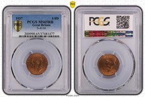 1937 1/4D S-4116 MS65RB