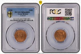 1950 1/4D S-4119 MS64RD