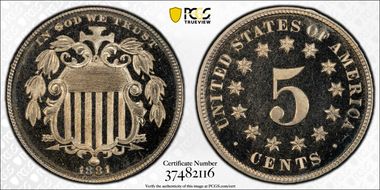 1881 5C PR67DCAM