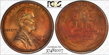 1909-S 1C Lincoln MS66+ RB