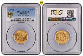 1881-S Sov S-3855B Shield MS63