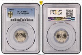 1944-S 5C MS66