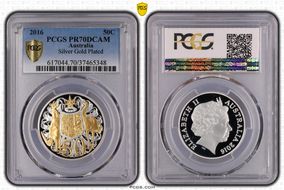 2016 50C Selective Gilt Silver 50th Ann. Decimal Currency PR70DCAM
