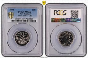 2004 10C Mule with $1 Obv MS66