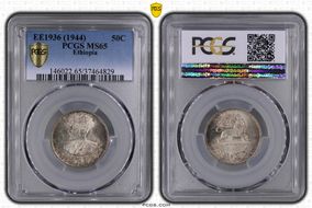 EE1936 (1943-44) 50C Silver MS65