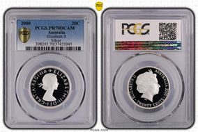 2000 20C Elizabeth II Silver PR70DCAM