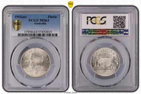 1942(m) Florin KM-40  Ag MS63