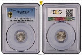 1948(m) 3D KM-37a  Ag MS65