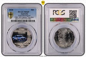 2018 50C Ford Motorsport Colorized 1981 XD Falcon 'Tru-Blu' MS69