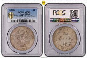 (1908)34 $1 LM-465 Cld. Conn. XF40