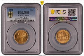 1872 Sov S-3853B Shield No Die # MS61