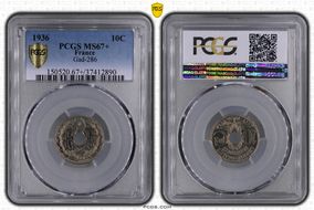 1936 10C Gad-286 F-138 MS67+