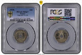.1938. 10C Gad-287 F-139 MS67