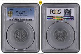 1943 50C Gad-425 Légère MS66