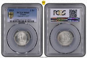 1913 1 Fr Gad-467 F-217 MS65