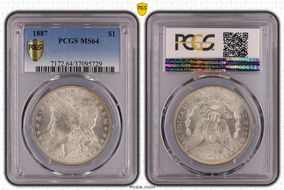 1887 $1 MS64