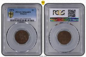 1876 2C MS64BN