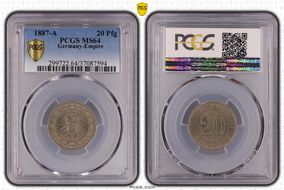 1887-A 20 Pfg J-6 MS64