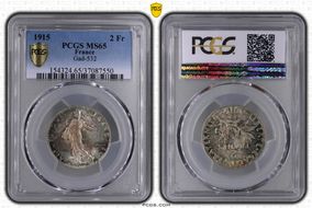 1915 2 Fr Gad-532 F-266 MS65