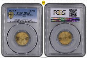 1938-A 10 Pfg J-364 MS64