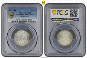 1933-D 2 Mk Luther J-352 MS65