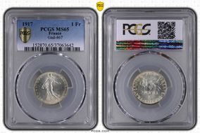 1917 1 Fr Gad-467 F-217 MS65