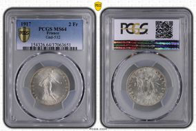 1917 2 Fr Gad-532 F-266 MS64