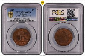 1842 5C KM-5.1 BRAEMT F. MS64BN