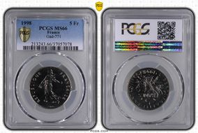 1998 5 Fr Gad-771 MS66