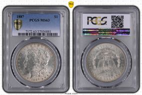 1887 $1 MS63