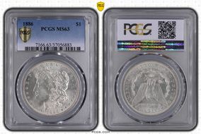 1886 $1 MS63