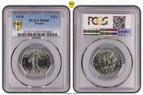 1970 5 Fr Gad-771 MS69