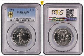 1971 5 Fr Gad-771 MS69
